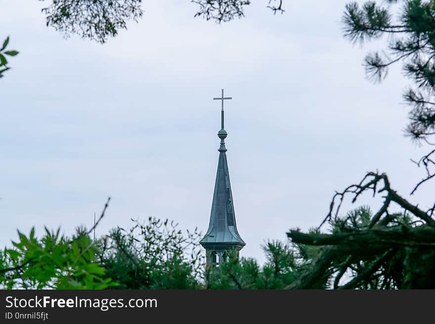 Sky, Landmark, Tree, Steeple