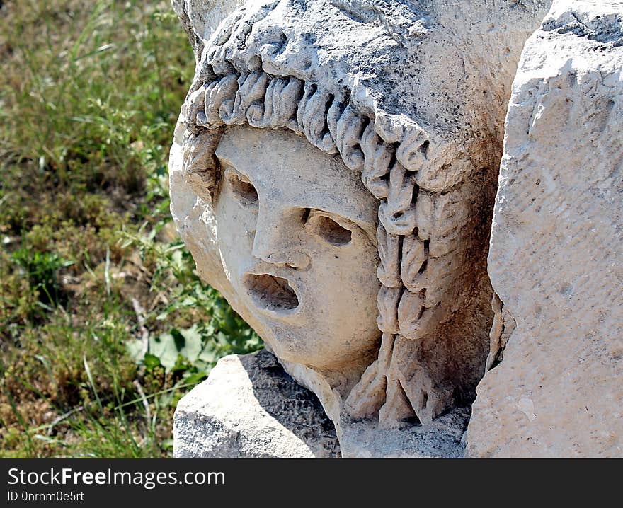 Sculpture, Stone Carving, Head, Carving