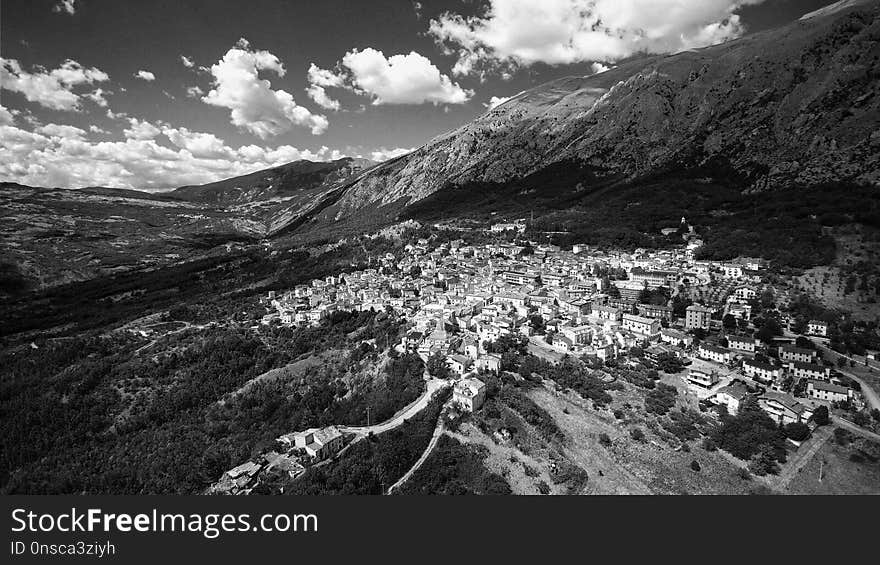 Black And White, Sky, Monochrome Photography, Mountain