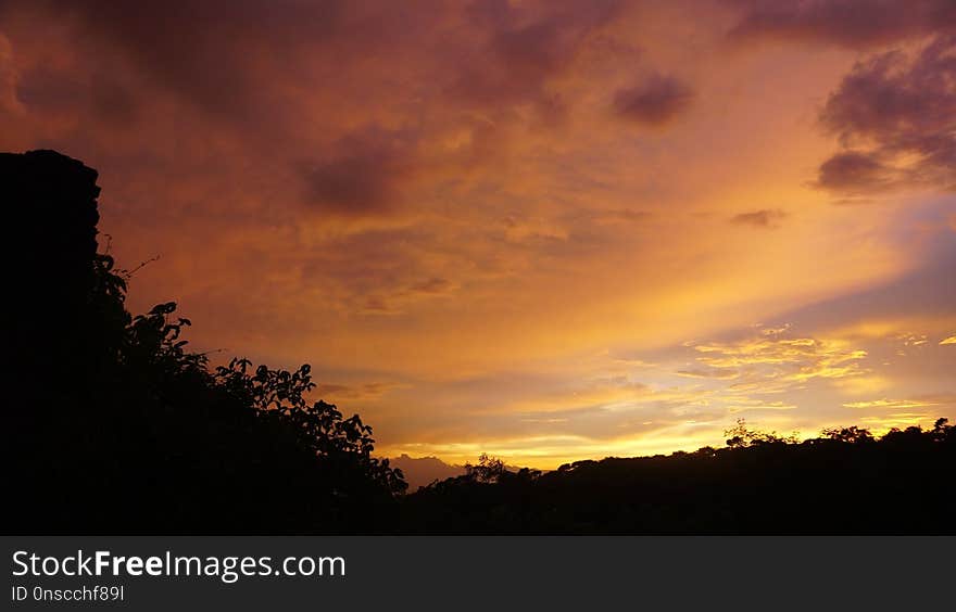 Sky, Afterglow, Red Sky At Morning, Dawn