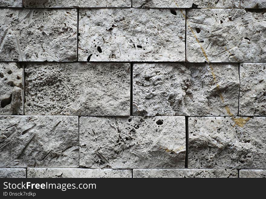 Wall, Stone Wall, Rock, Black And White