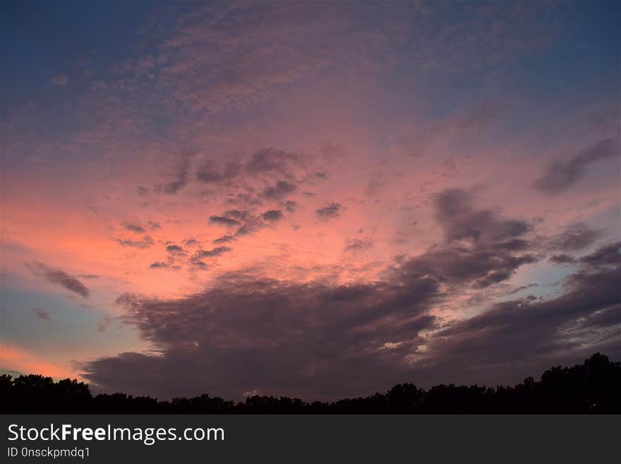 Sky, Afterglow, Red Sky At Morning, Dawn