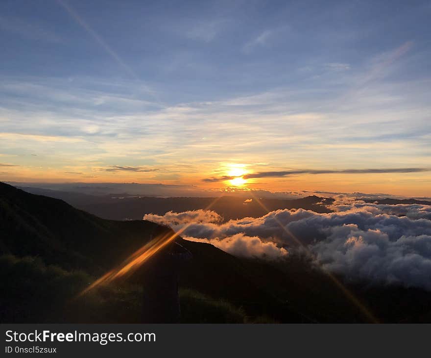 Sky, Atmosphere, Sunrise, Horizon