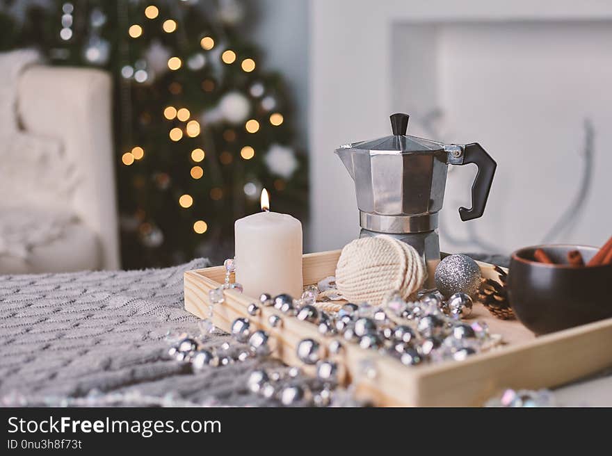 Beautiful Christmas interior with decor