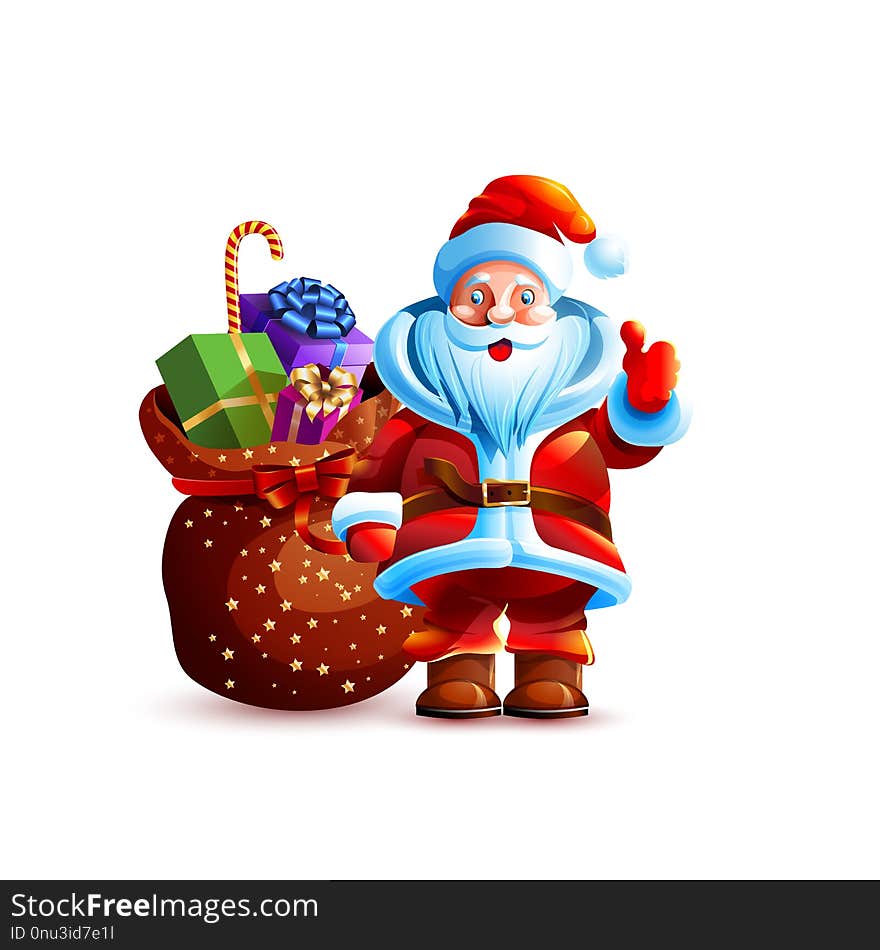 Illustration isolated character santa