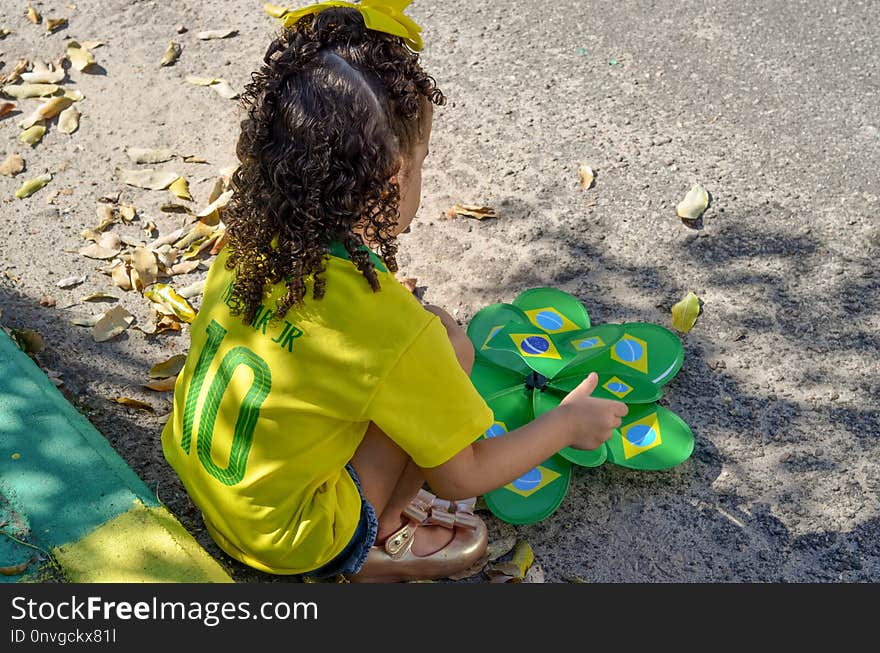 Green, Yellow, Water, Child