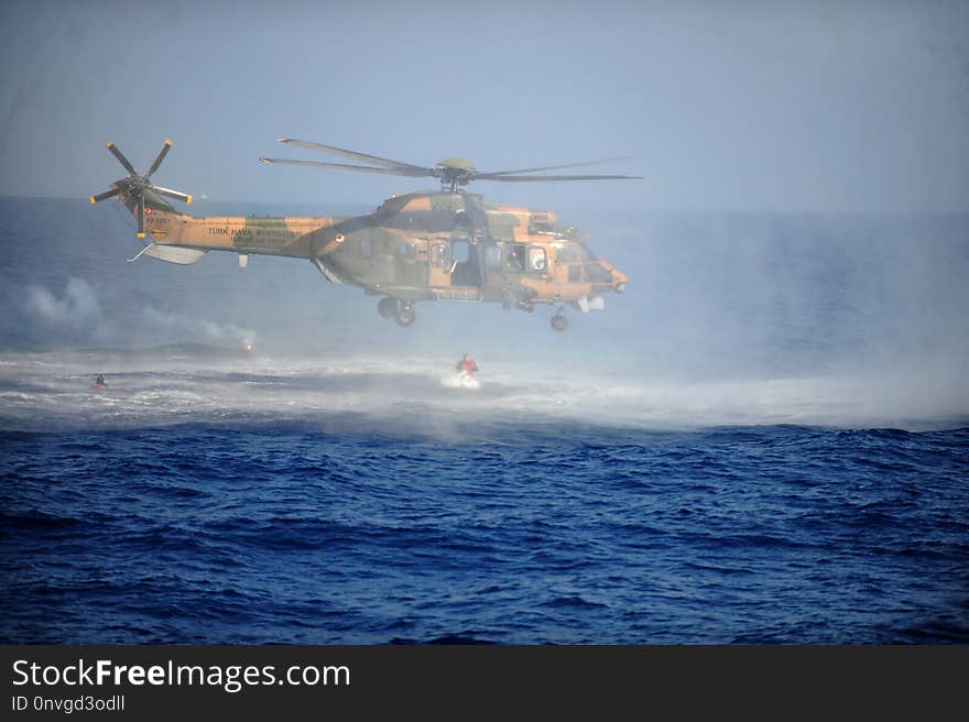 Helicopter, Rotorcraft, Aircraft, Sea