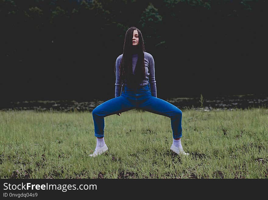 Blue, Nature, Sitting, Grass