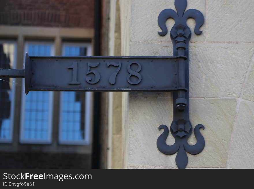 Iron, Metal, House Numbering, Font