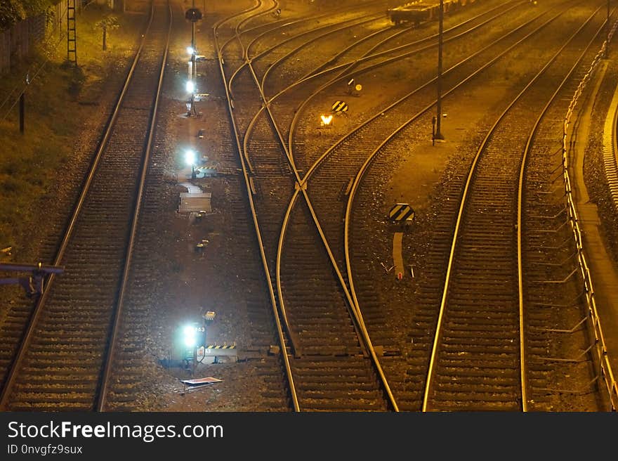 Track, Night, Light, Atmosphere