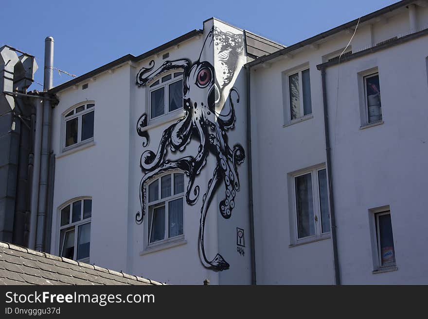 Building, Town, Wall, Architecture