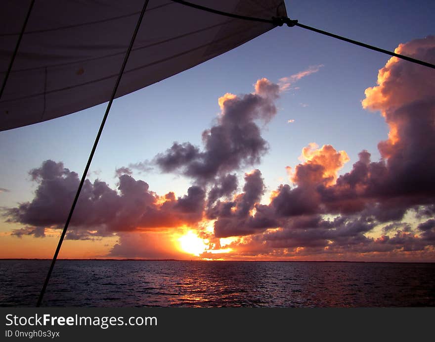 Sky, Sea, Horizon, Sunrise