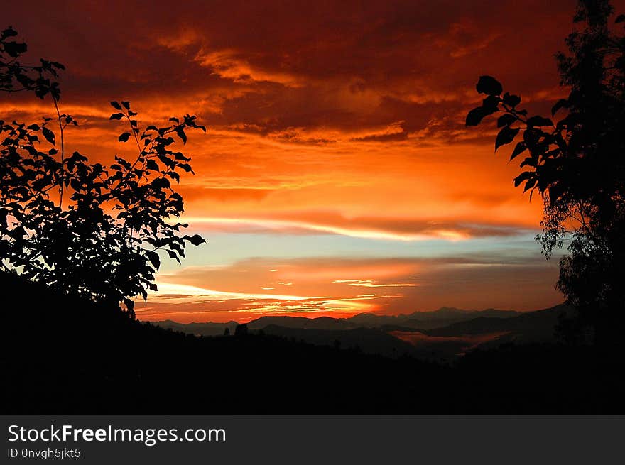 Sky, Red Sky At Morning, Afterglow, Sunset