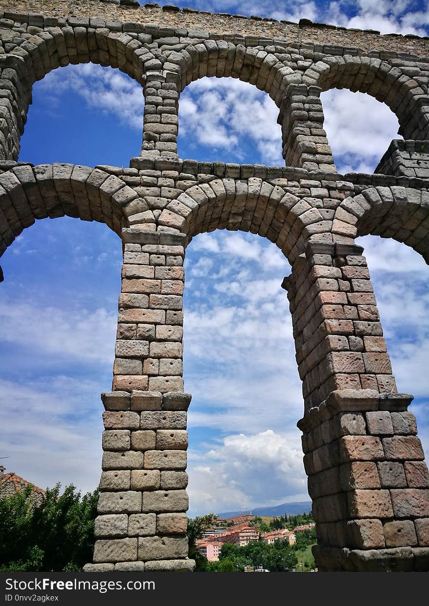 Aqueduct, Landmark, Sky, Arch