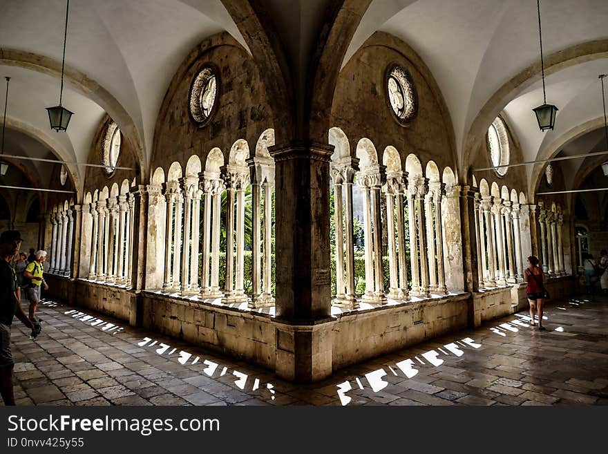 Building, Arcade, Medieval Architecture, Arch