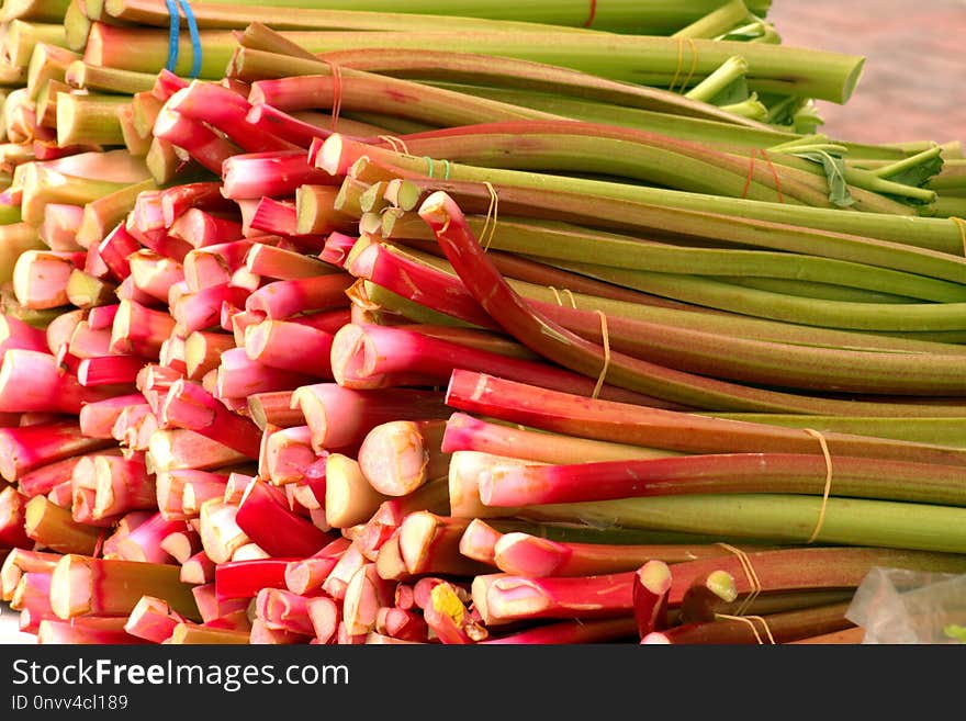 Natural Foods, Vegetable, Local Food, Rhubarb