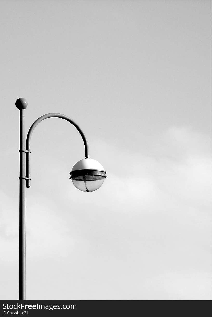 Light Fixture, Black And White, Lighting, Lamp