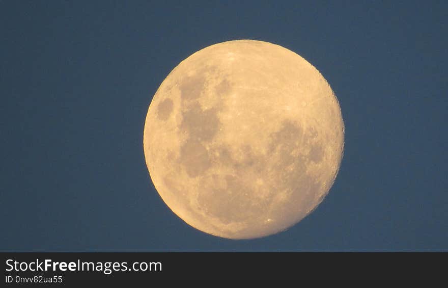 Moon, Sky, Daytime, Atmosphere