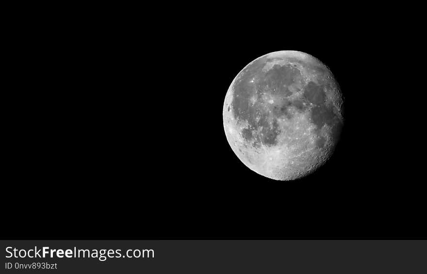 Moon, Black, Photograph, Nature