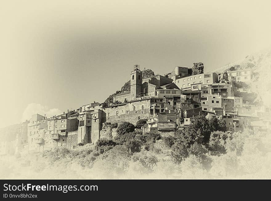 Black And White, Monochrome Photography, Sky, History