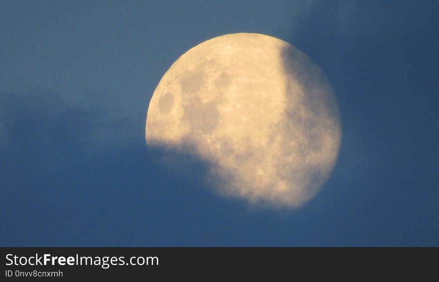 Moon, Daytime, Sky, Nature