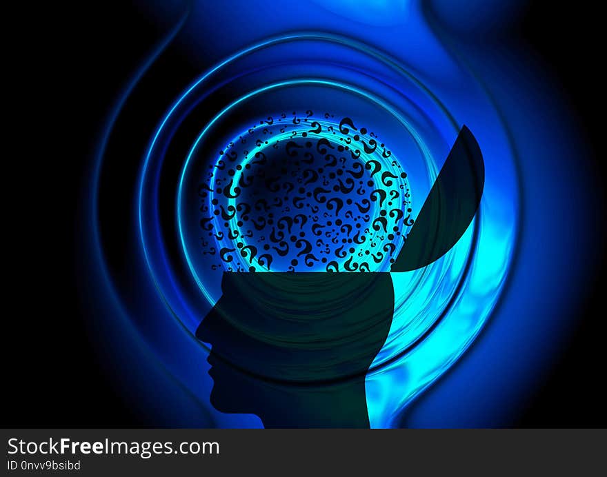 Blue, Fractal Art, Light, Close Up