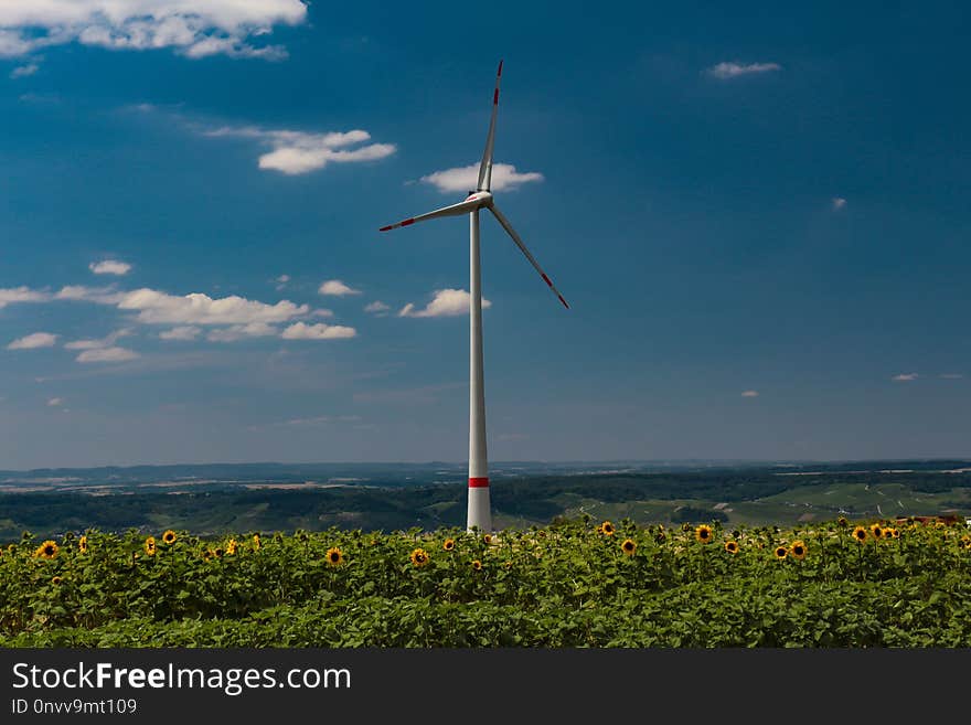 Wind Turbine, Wind Farm, Windmill, Sky