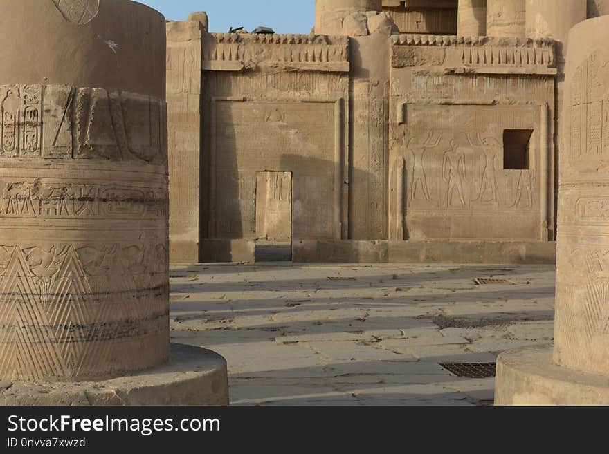 Historic Site, Ancient History, Egyptian Temple, Archaeological Site