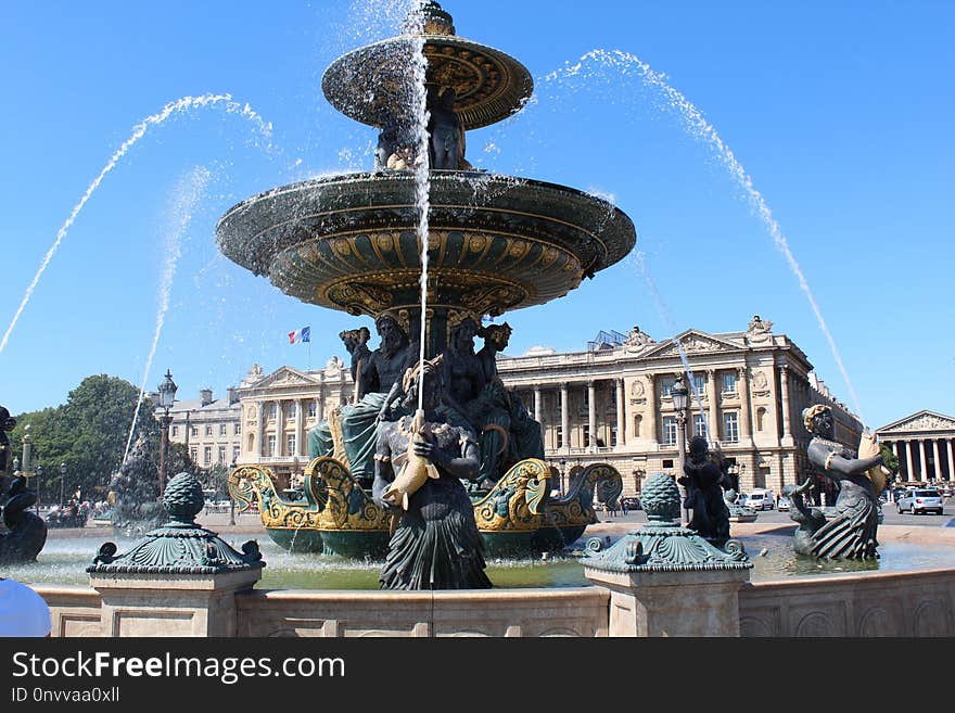 Fountain, Landmark, Statue, Water Feature