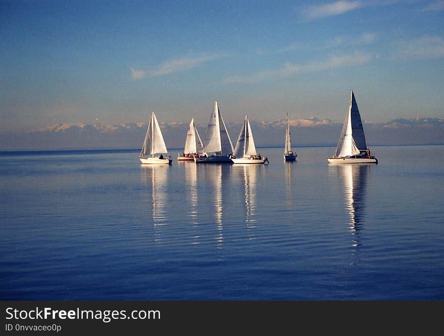 Sailboat, Calm, Sail, Waterway