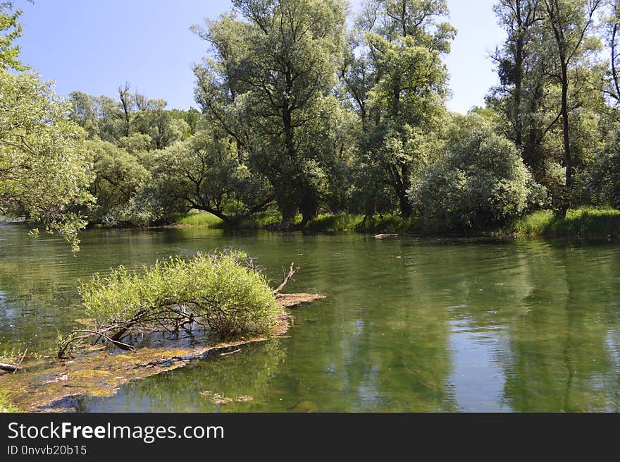 Water, Reflection, River, Waterway