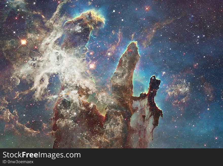 Nebulae an interstellar cloud of star dust. Elements of this image furnished by NASA