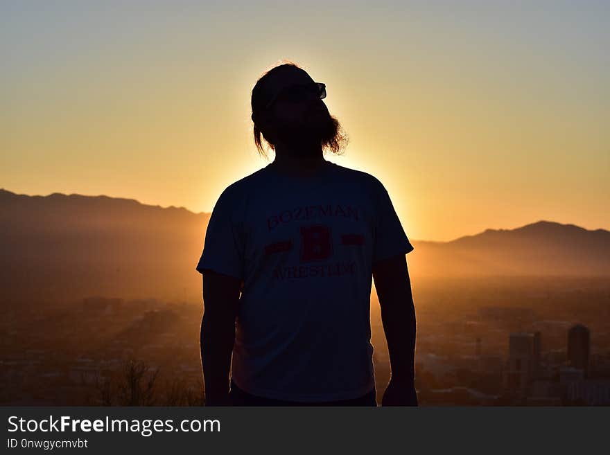 Sky, Sunrise, Silhouette, Standing