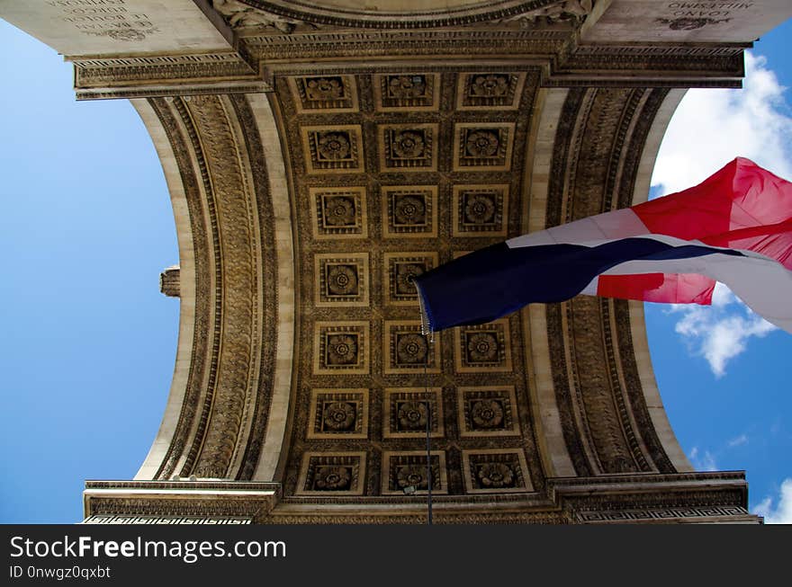 Landmark, Sky, Arch, Column