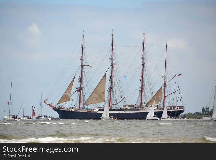 Sailing Ship, Tall Ship, Ship, Barquentine