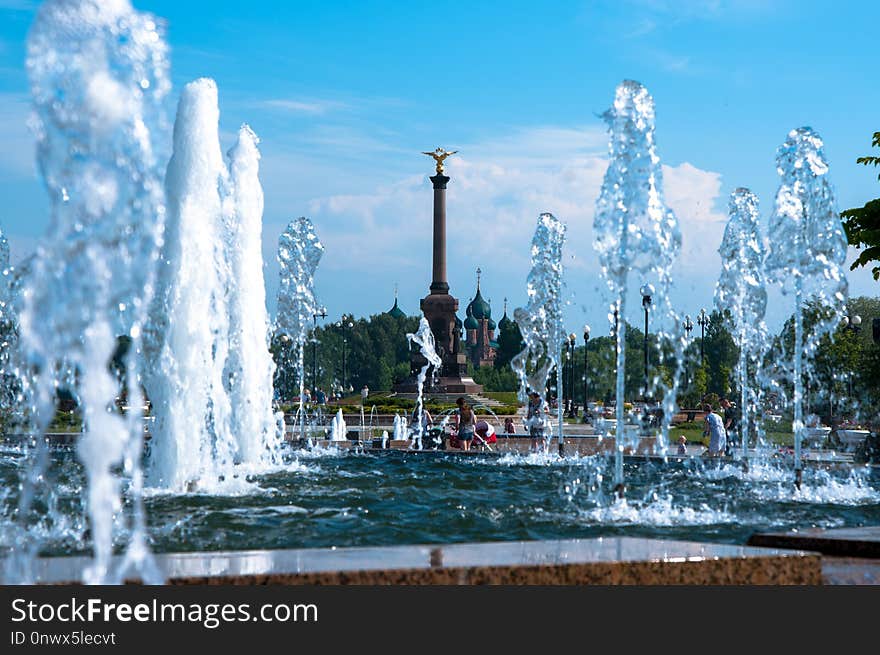 Water, Fountain, Water Feature, Sky