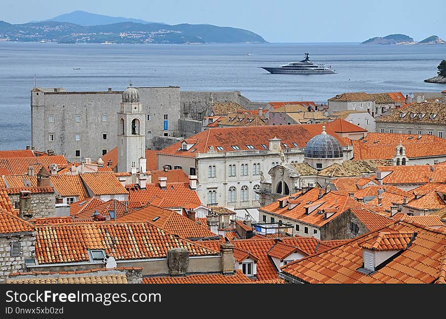 Town, City, Sky, Roof