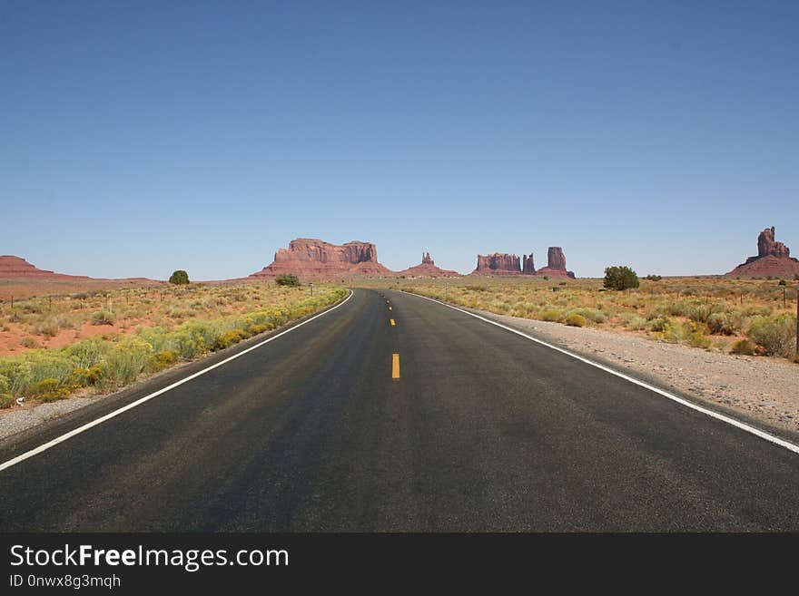 Road, Sky, Highway, Horizon