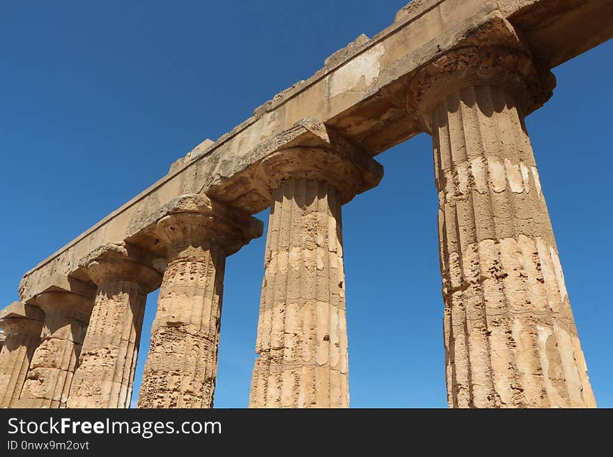 Historic Site, Column, Ancient Greek Temple, Ancient History