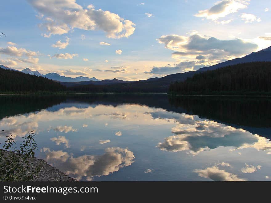 Reflection, Sky, Lake, Nature