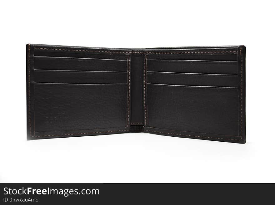 Wallet, Black, Product, Leather