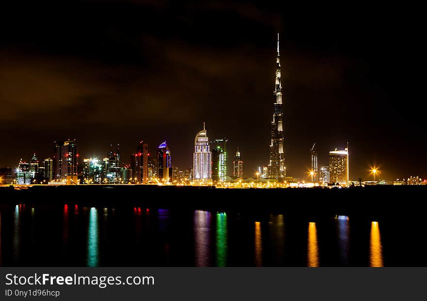 Cityscape, Reflection, Skyline, City