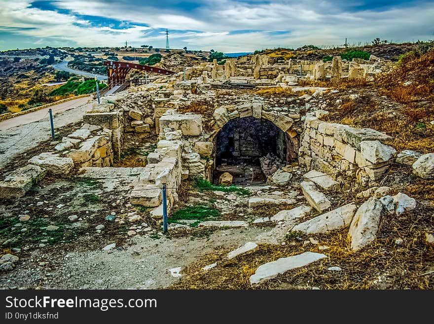 Sky, Rock, Landscape, Ruins