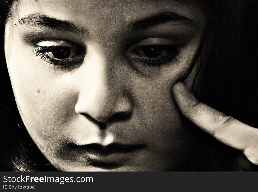 Face, Person, Black And White, Eyebrow