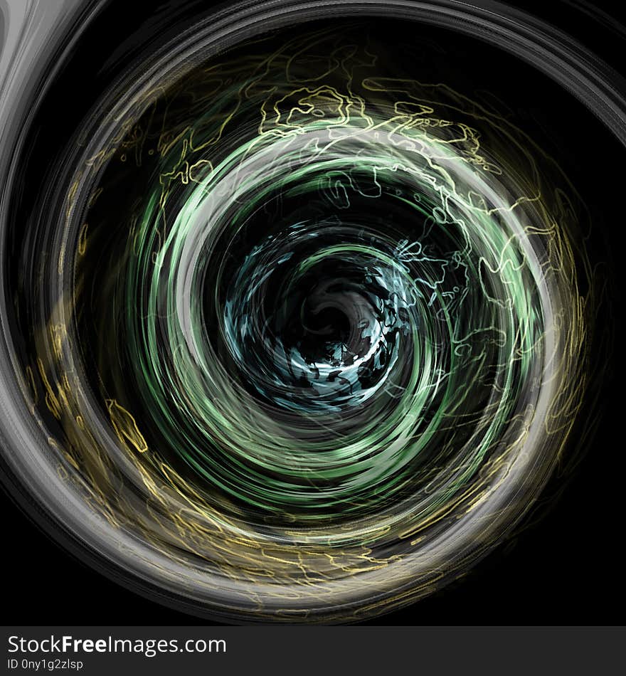 Green, Circle, Close Up, Spiral