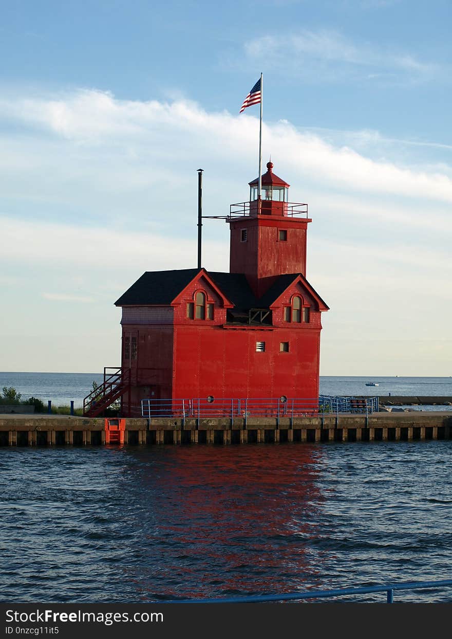 Lighthouse, Tower, Beacon, Water