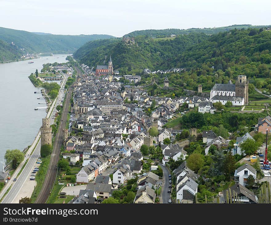 Waterway, City, Bird's Eye View, Urban Area