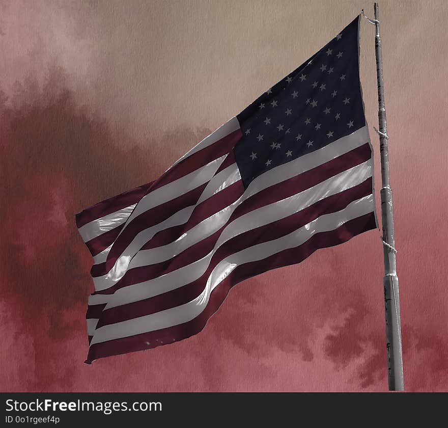 Flag, Flag Of The United States, Sky, Angle