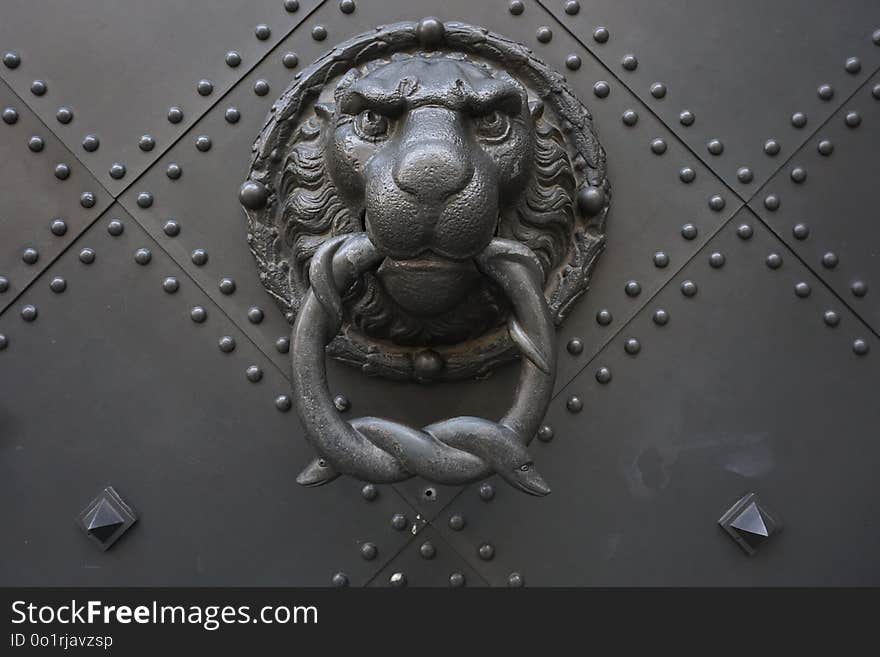 Stone Carving, Metal, Relief, Door Knocker