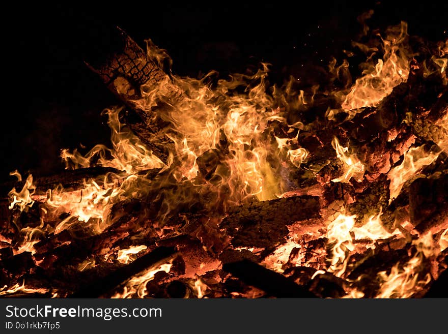 Fire, Flame, Bonfire, Geological Phenomenon